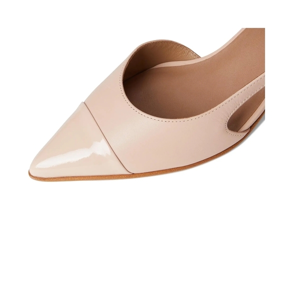 Elegant Nude Slingback Block Heels - Picture 6 of 10